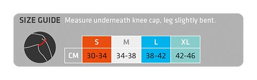 Thermoskin Dynamic Compression Knee Stabiliser Sizing Guide