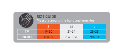 Thermoskin Dynamic Compression Gloves Size Guide