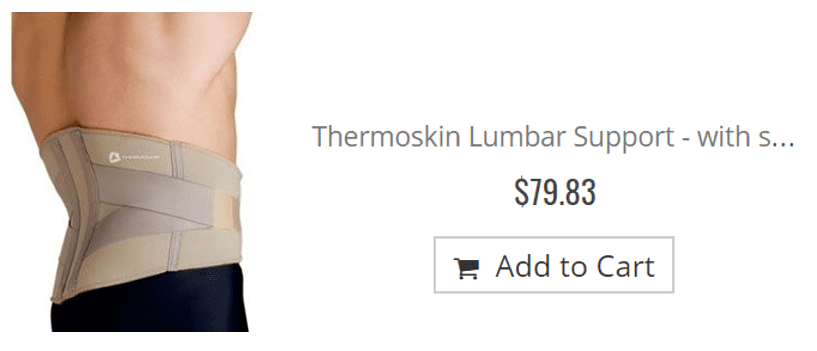 Thermoskin Lumbar Support - with stabilisers
